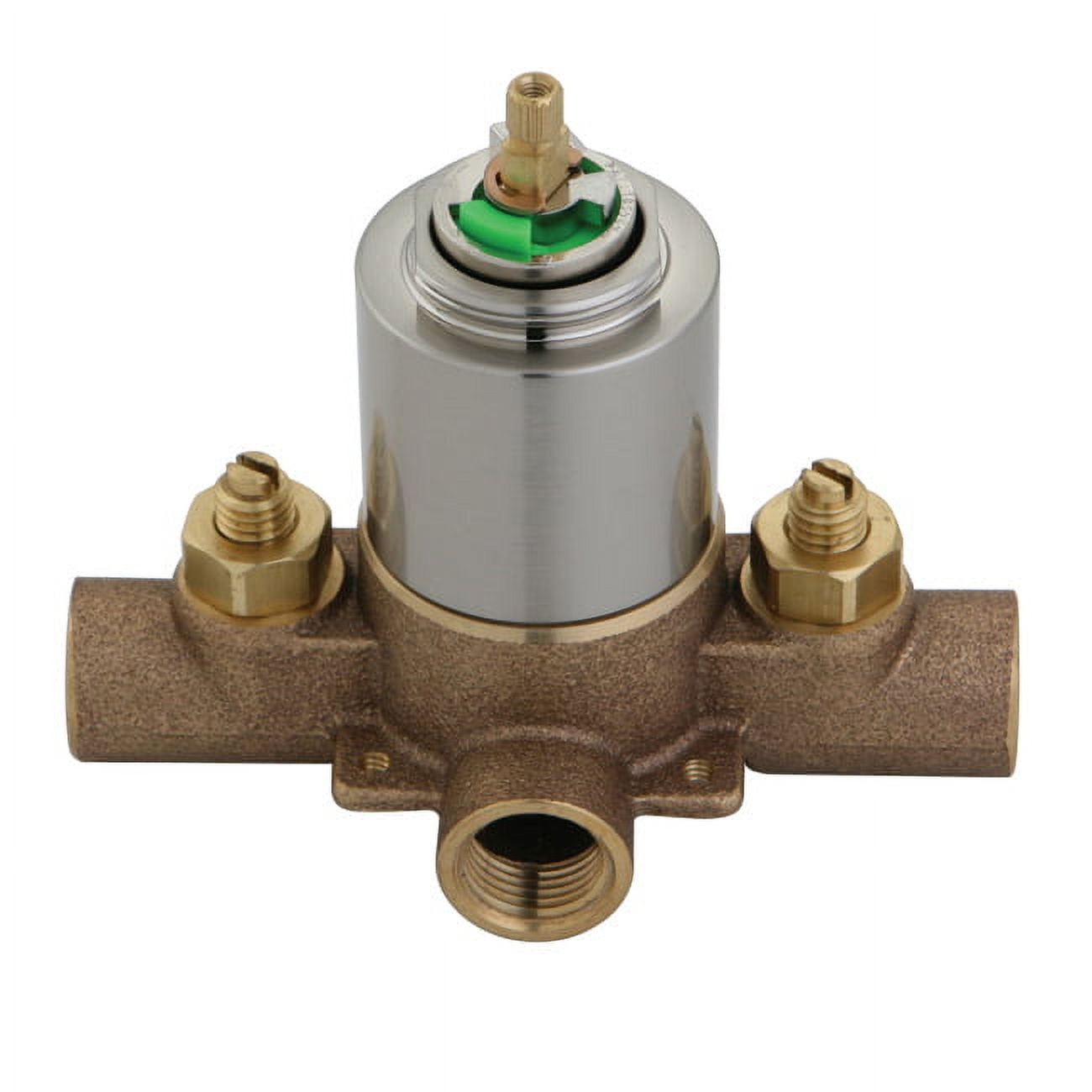 Brushed Nickel Pressure Balanced Tub and Shower Valve with Stops