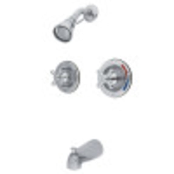 Kingston Brass KB661AX Vintage Pressure Balanced Two-Handle Tub and Shower Faucet, Polished Chrome