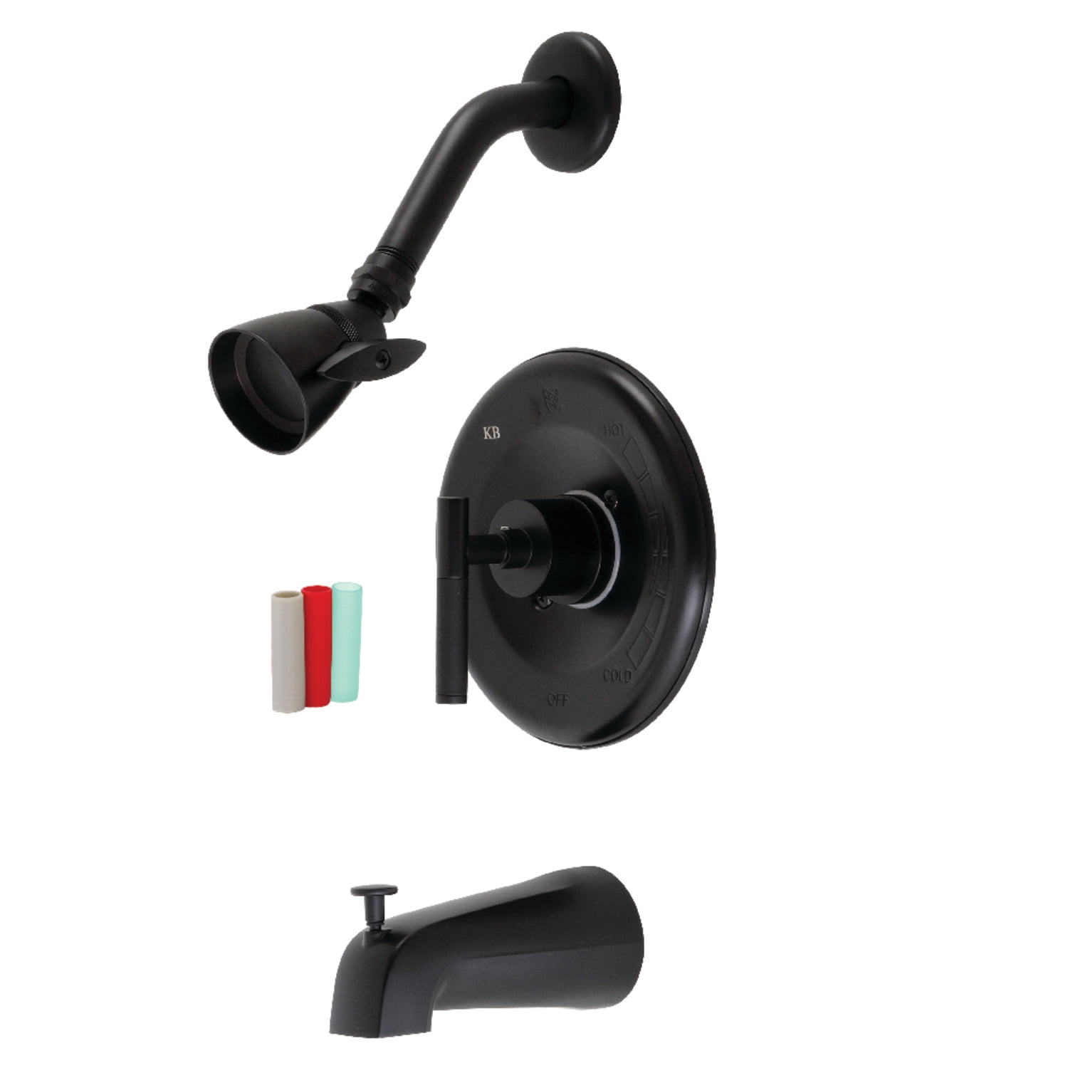 Kingston Brass KB6630CKL Kaiser Single-Handle Tub and Shower Faucet, Matte Black