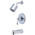 thumbnail image 1 of Kingston Brass KB6691DFL NuFrench Tub & Shower Faucet, Polished Chrome, 1 of 2
