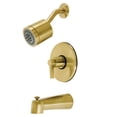 thumbnail image 1 of Kingston Brass KB6697NDL NuvoFusion Single-Handle Tub and Shower Faucet, Brushed Brass, 1 of 3