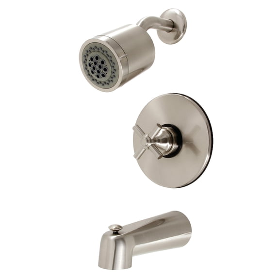 Kingston Brass KB6698EX Elinvar Tub and Shower Faucet, Brushed Nickel