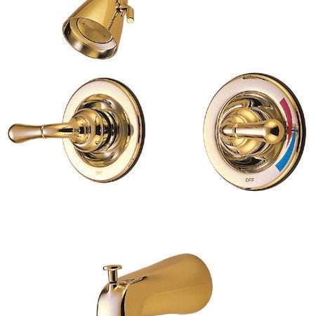 Kingston Brass KB672 Tub and Shower Faucet, Polished Brass