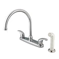thumbnail image 1 of Kingston KB6791LL Legacy Two-Handle 4-Hole 8" Centerset Kitchen Faucet with Side Sprayer in Polished Chrome, 1 of 4