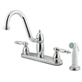 thumbnail image 1 of Kingston Brass KB7111TL Templeton 8-Inch Kitchen Faucet with White Sprayer, P..., 1 of 3