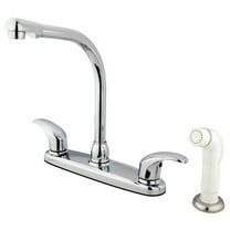 Kingston KB711LL Legacy Two-Handle 4-Hole 8" Centerset Kitchen Faucet with Side Sprayer in Polished Chrome
