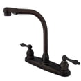 thumbnail image 1 of Kingston KB715ALLS Victorian Two-Handle 2-Hole 8" Centerset Kitchen Faucet in Oil Rubbed Bronze, 1 of 4