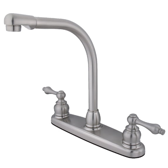 Kingston KB718ALLS Victorian Two-Handle 2-Hole 8" Centerset Kitchen Faucet in Brushed Nickel