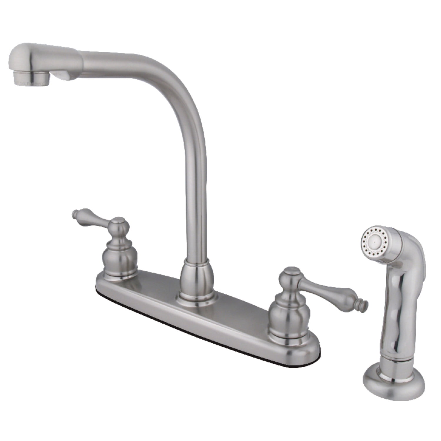 Kingston Brass Victorian Küchenarmatur In ölgeriebener Bronze – Mit Brause & Side Sprayer