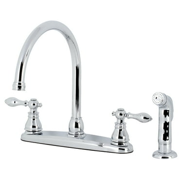 Kingston Brass KB721ACLSP American Classic Centerset Kitchen Faucet with Side Sprayer, Polished Chrome