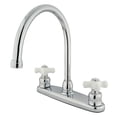 thumbnail image 1 of Kingston KB721PXLS Vintage Two-Handle 2-Hole 8" Centerset Kitchen Faucet in Polished Chrome, 1 of 4