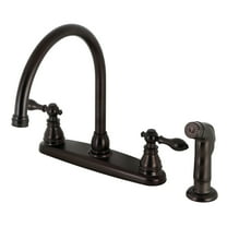 Kingston KB725ACLSP American Classic Two-Handle 4-Hole 8" Centerset Kitchen Faucet with Side Sprayer in Oil Rubbed Bronze