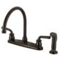 thumbnail image 1 of Kingston Brass KB725RXLSP Restoration 8-Inch Centerset Kitchen Faucet with Side Sprayer, Oil Rubbed Bronze, 1 of 5