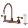 thumbnail image 1 of Kingston Brass KB726ACL American Classic Centerset Kitchen Faucet with Side Sprayer, Antique Copper, 1 of 2