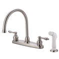 thumbnail image 1 of Kingston Brass KB728AL Vintage Centerset Kitchen Faucet, Brushed Nickel, 1 of 2