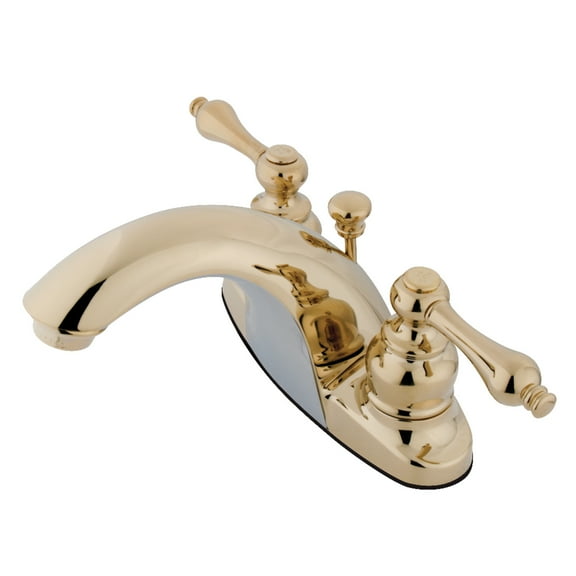 Kingston Brass KB7642AL 4 in. Centerset Bathroom Faucet, Polished Brass