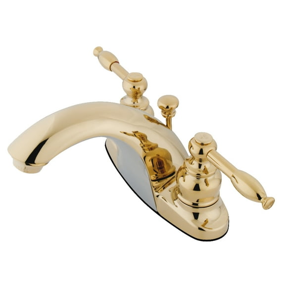 Kingston Brass KB7642KL 4 in. Centerset Bathroom Faucet, Polished Brass