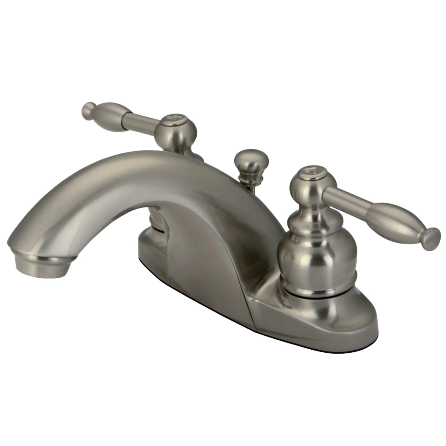 Kingston Brass KB7648KL 4 in. Centerset Bathroom Faucet, Brushed Nickel