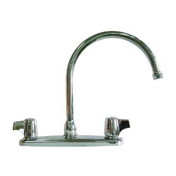Kingston Brass KB771 Vista Centerset Gooseneck Kitchen Faucet with Metal Lever H
