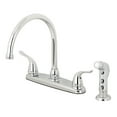 thumbnail image 1 of Kingston Brass KB791YLSP 8" Centerset Kitchen Faucet with Sprayer, Polished Chrome, 1 of 5