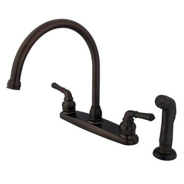Kingston Brass KB795SP Double Handle Kitchen Faucet with Non-Metallic Side Sprayer