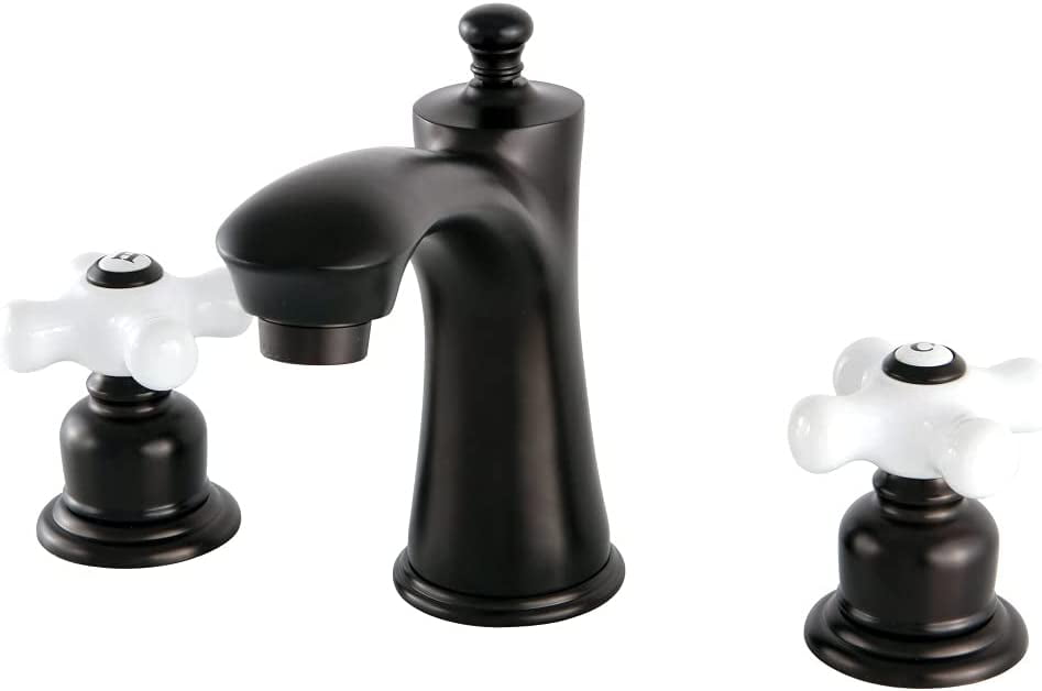 Victorian Oil Rubbed Bronze 8" Widespread Bathroom Faucet