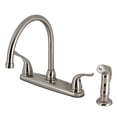 thumbnail image 1 of Kingston Brass KB798YLSP Yosemite 8-Inch Centerset Kitchen Faucet with Sprayer, Brushed Nickel, 1 of 5