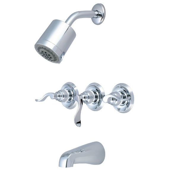 Kingston Brass KB8231NFL NuWave French Tub and Shower Faucet, Polished Chrome