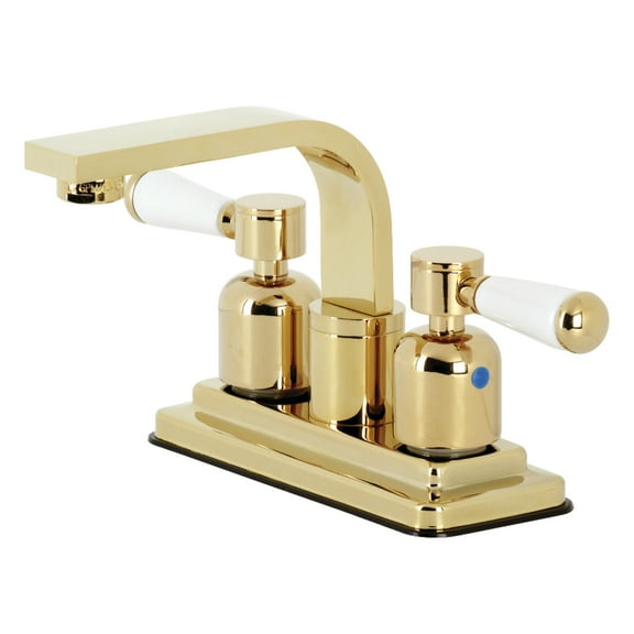 Kingston Brass KB8462DPL Paris 4-Inch Centerset Bathroom Faucet, Polished Brass