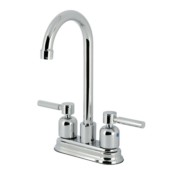 Kingston Brass KB8491DL Concord Two-Handle 2-Hole Deck Mount Bar Faucet in Polished Chrome