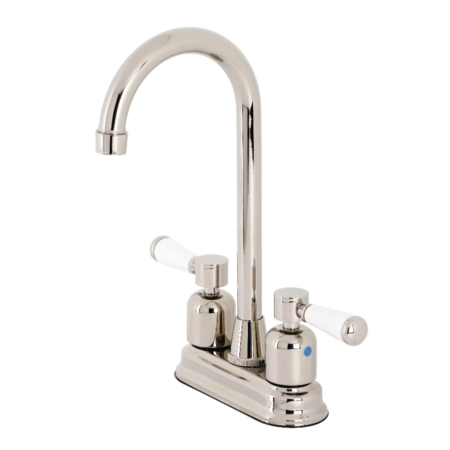 Kingston Brass NuvoFusion Bar Wasserhahn – Antikkupfer, 4-Zoll Lochabstand, 1,8 GPM Durchfluss
