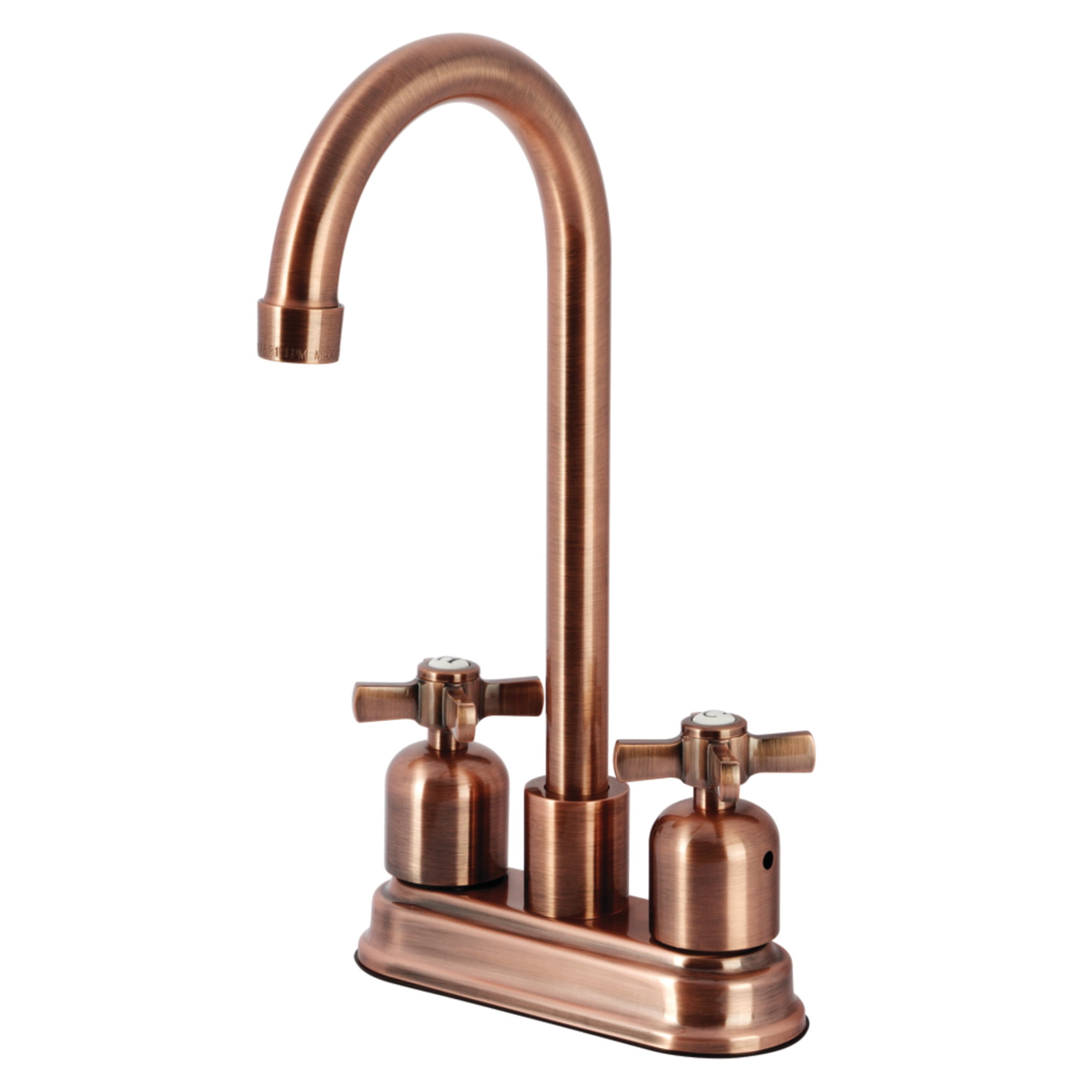 Kingston Brass KB849ZXAC Millennium Two-Handle 2-Hole Deck Mount Bar Faucet in Antique Copper