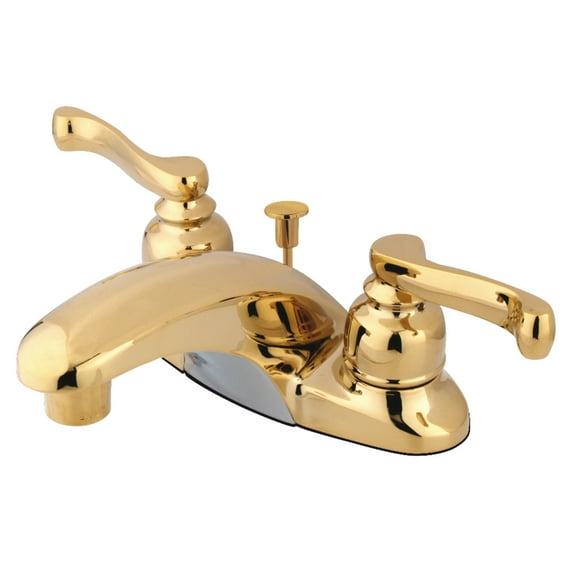 Kingston Brass Royale Two Handle 4" Centerset Lavatory Faucet with Brass Pop-up