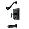 thumbnail image 1 of Kingston Brass KB86500CML Manhattan Single-Handle Tub and Shower Faucet, Matte Black, 1 of 3
