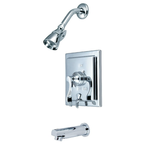 Kingston Brass KB86510DFL Tub and Shower Faucet, Polished Chrome