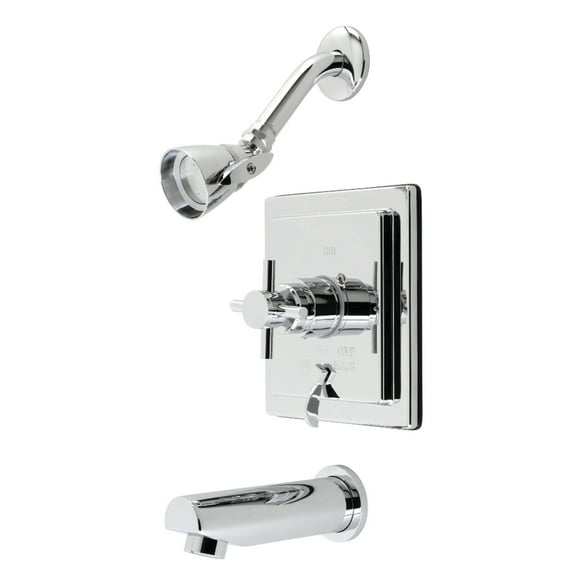 Kingston Brass KB86510DX Tub and Shower Faucet, Polished Chrome