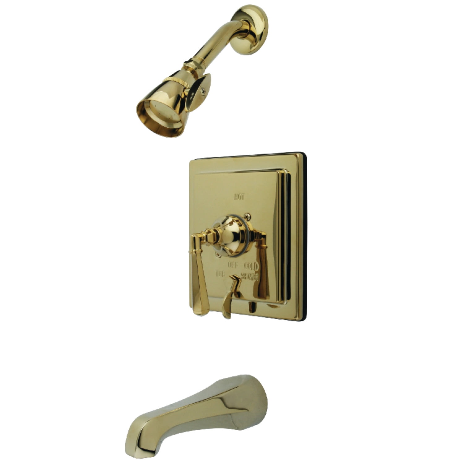 Kingston Brass Kb86524hl Tub And Shower Faucet Polished Brass