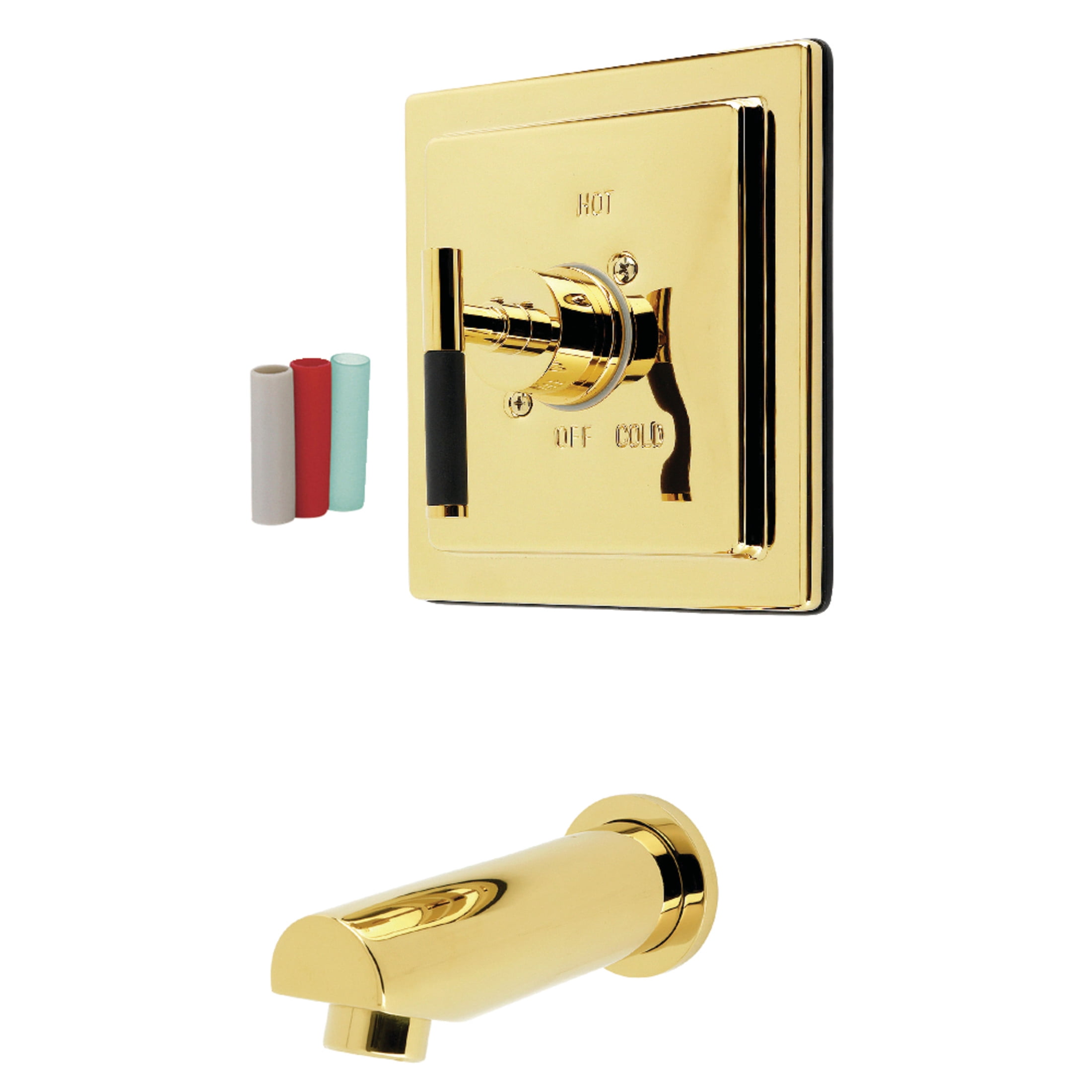 Kingston Brass KB8652CKLTO Kaiser Single-Handle Pressure Balanced Tub Faucet in Polished Brass
