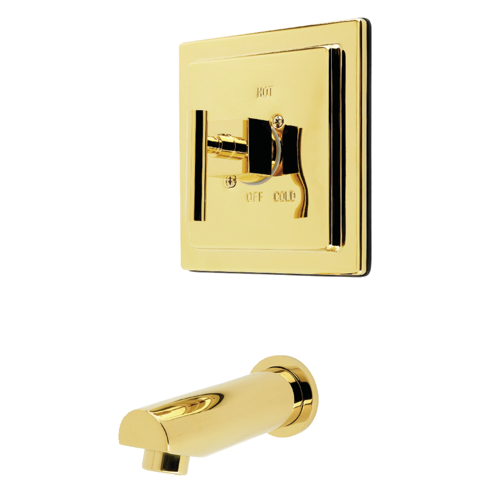 Kingston Brass KB8652CQLTO Claremont Single-Handle Pressure Balanced Tub Faucet, Polished Brass