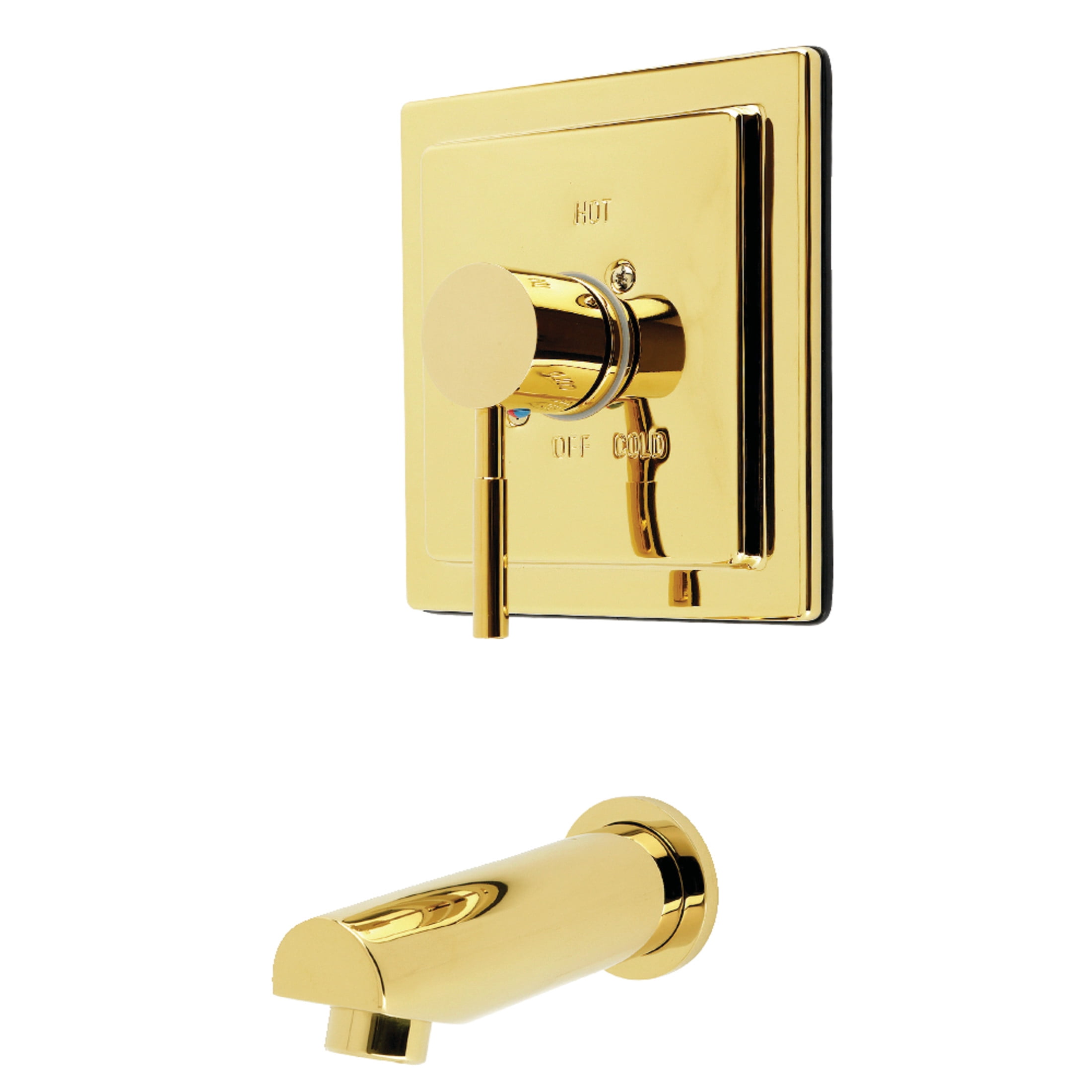 Kingston Brass KB8652DLTO Concord Single-Handle Pressure Balanced Tub Faucet in Polished Brass