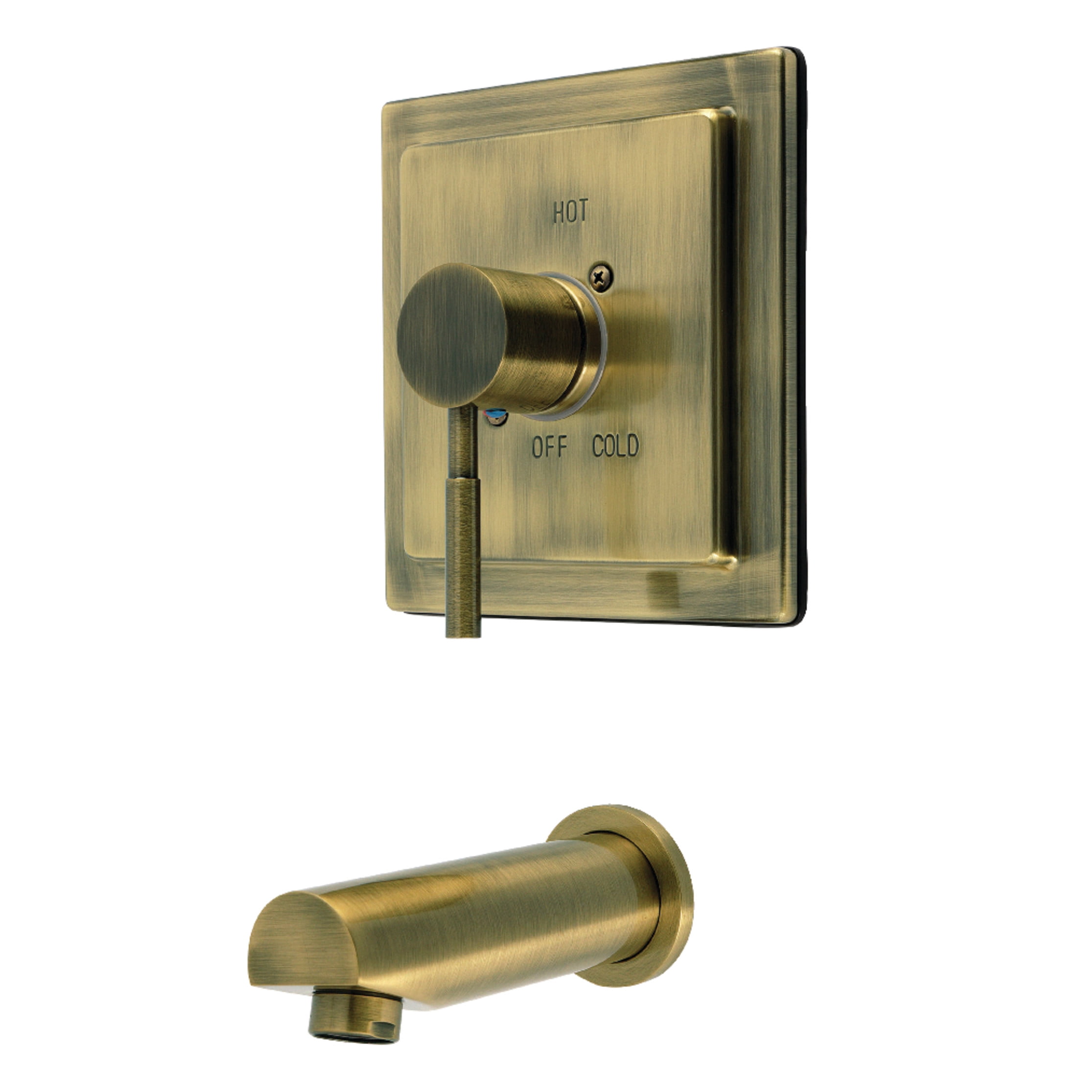 Kingston Brass KB8653DLTO Concord Single-Handle Pressure Balanced Tub Faucet in Antique Brass