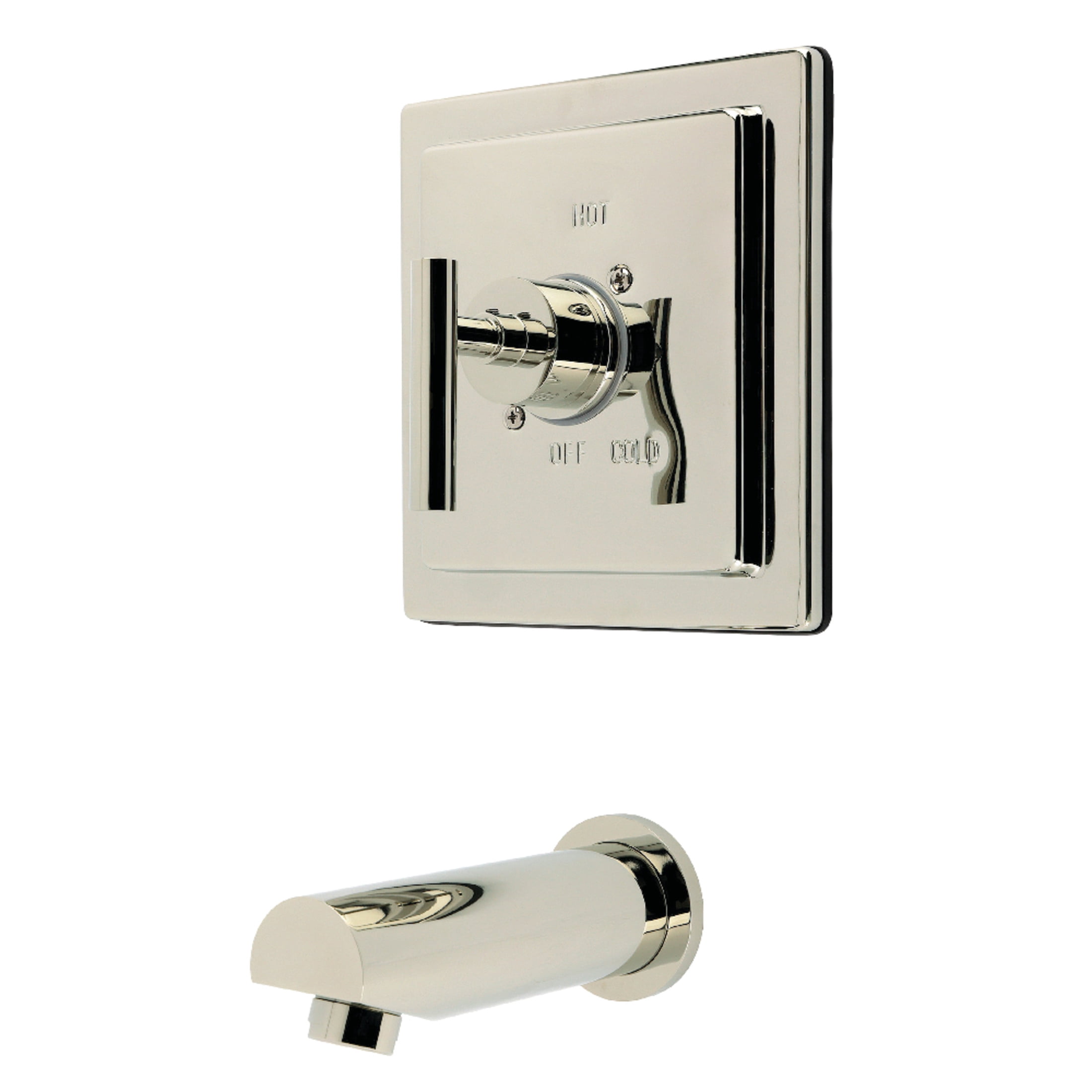 Kingston Brass KB8656CMLTO Manhattan Single-Handle Pressure Balanced Tub Faucet in Polished Nickel