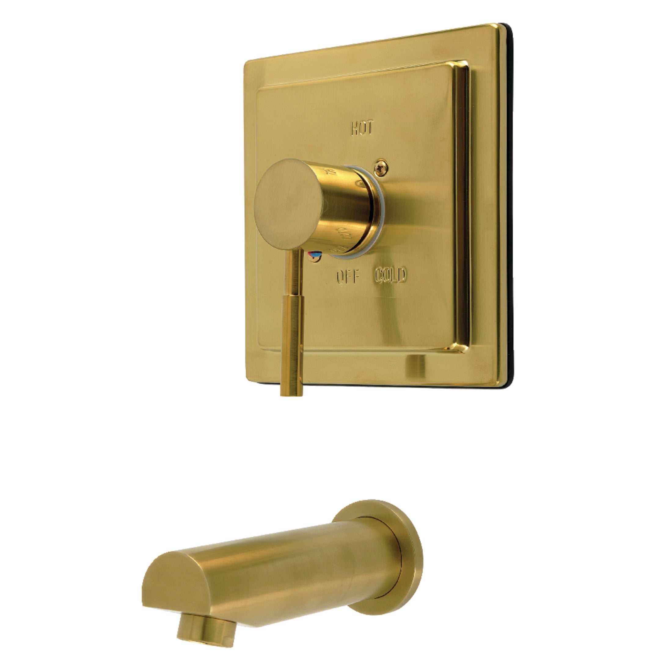 Kingston Brass KB8657DLTO Concord Single-Handle Pressure Balanced Tub Faucet in Brushed Brass