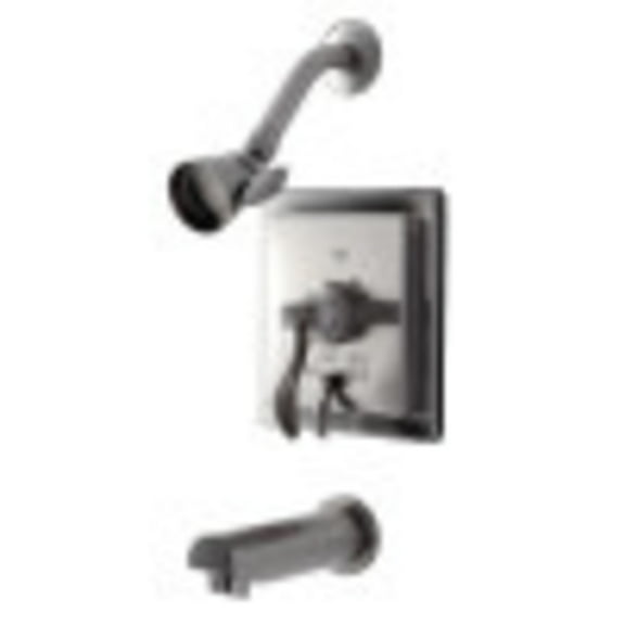 Kingston Brass KB86580DFL Tub and Shower Faucet, Brushed Nickel