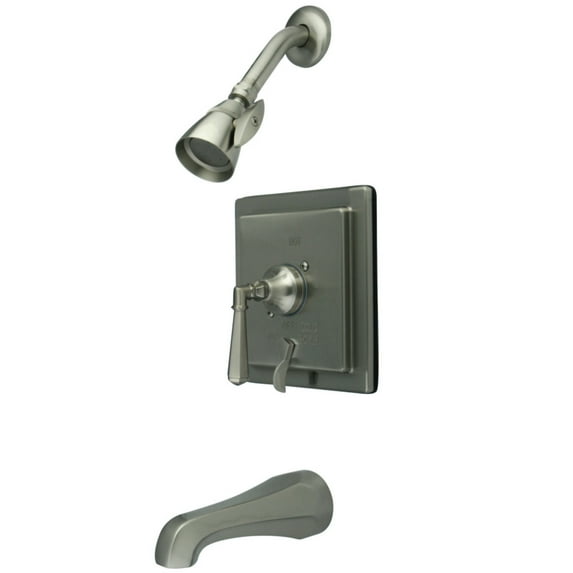 Kingston Brass KB86584HL Tub and Shower Faucet, Brushed Nickel