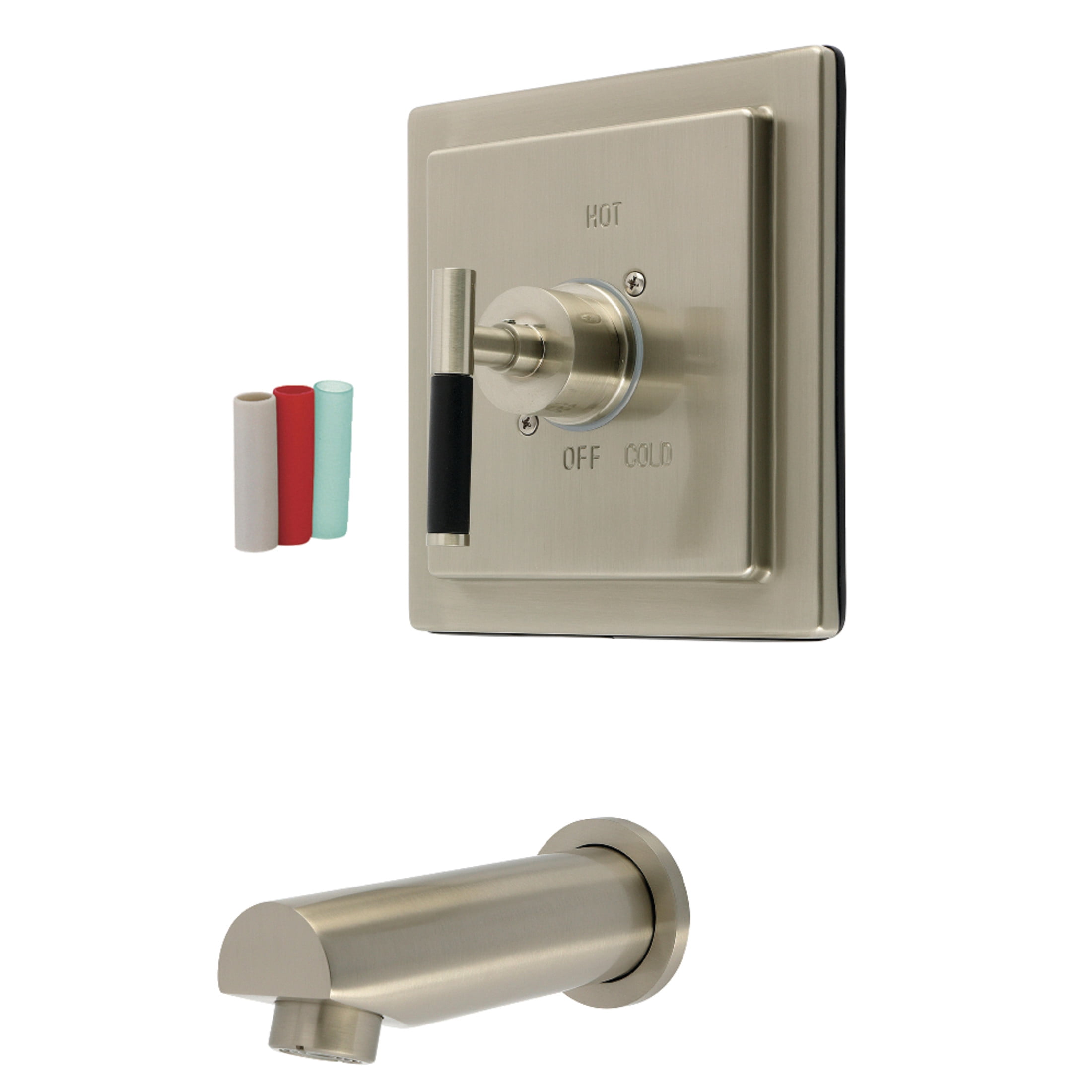 Kingston Brass KB8658CKLTO Kaiser Single-Handle Pressure Balanced Tub Faucet in Brushed Nickel