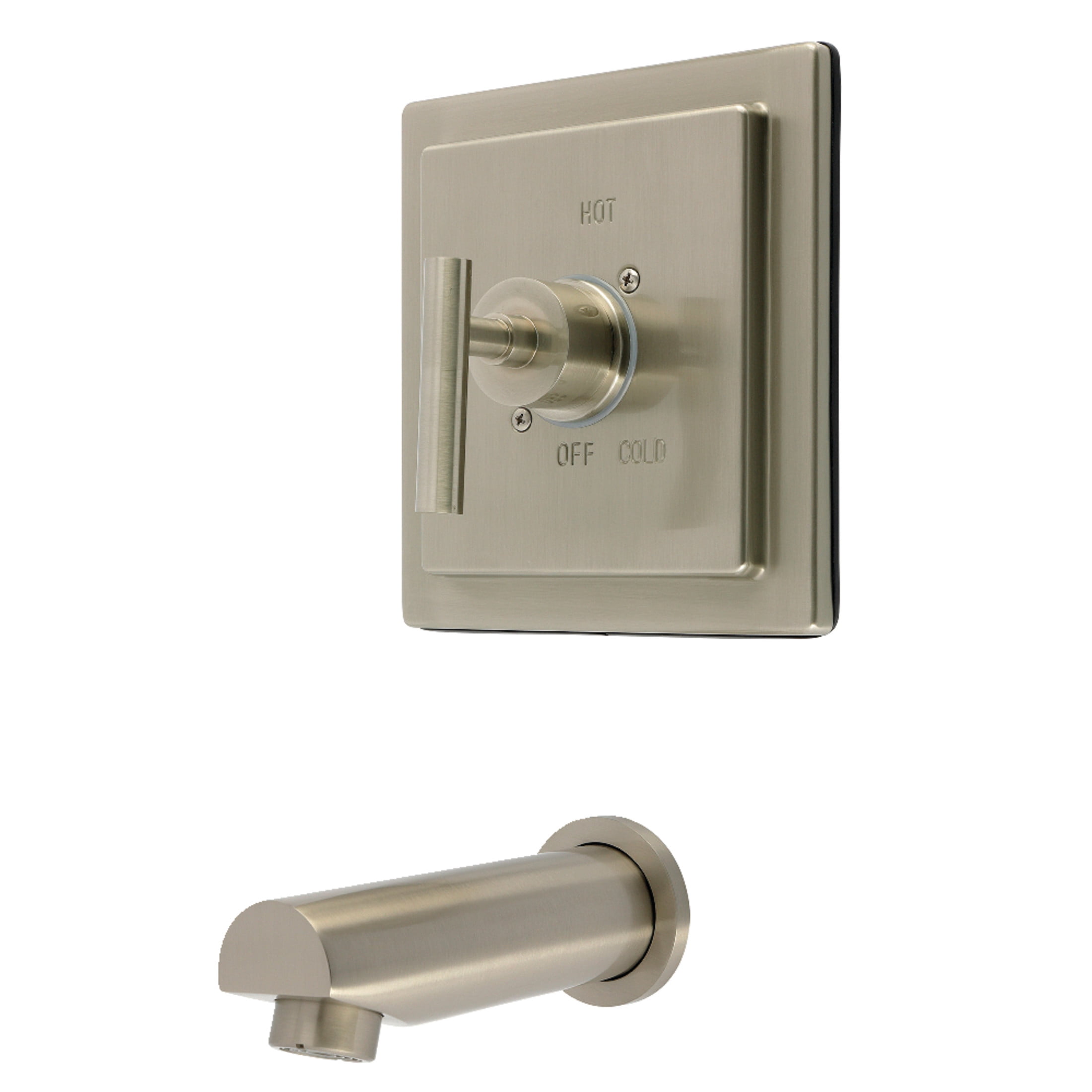 Kingston Brass KB8658CMLTO Manhattan Single-Handle Pressure Balanced Tub Faucet in Brushed Nickel