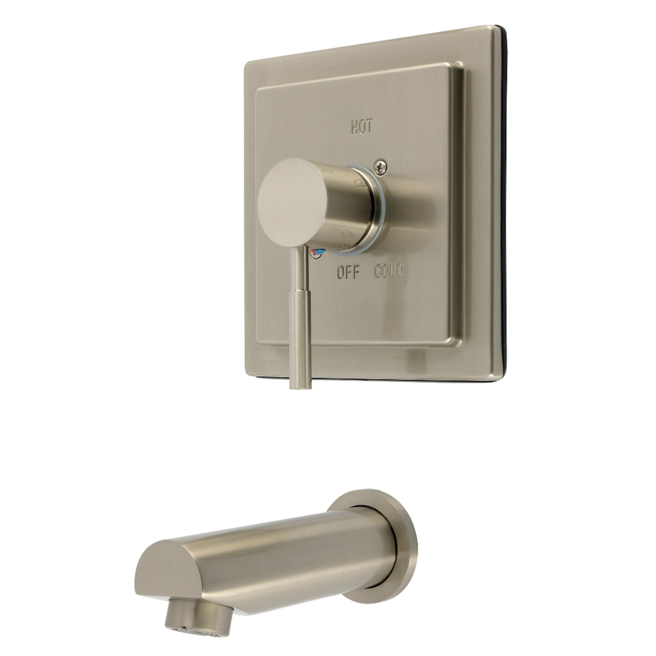 Kingston Brass KB8658DLTO Concord Single-Handle Pressure Balanced Tub Faucet in Brushed Nickel