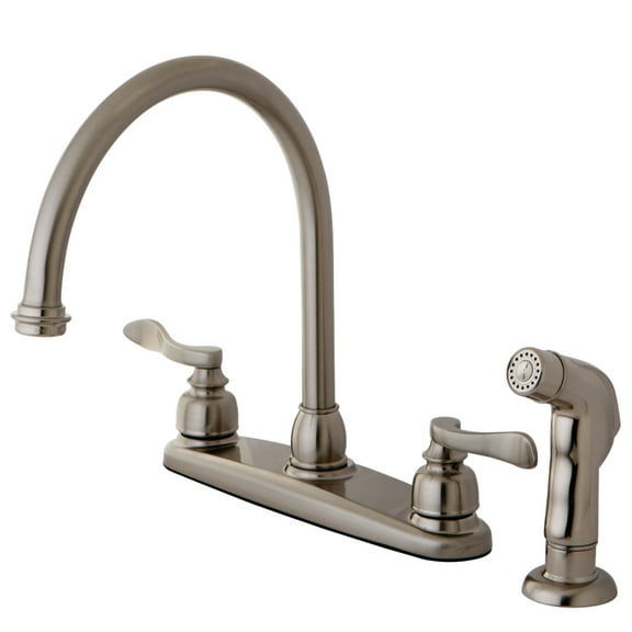 Kingston Brass KB8798NFLSP NuWave French Centerset Kitchen Faucet, Brushed Nickel