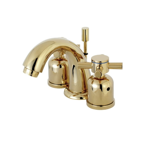 Kingston Brass KB8912DX Concord Widespread Standard Mount Bathroom Faucet, Polished Brass